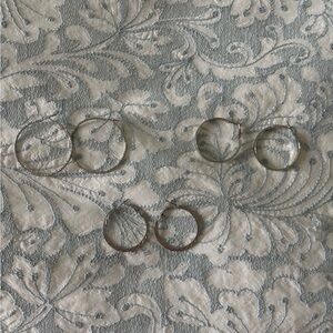 Elegant Silver Hoop Earrings Bundle